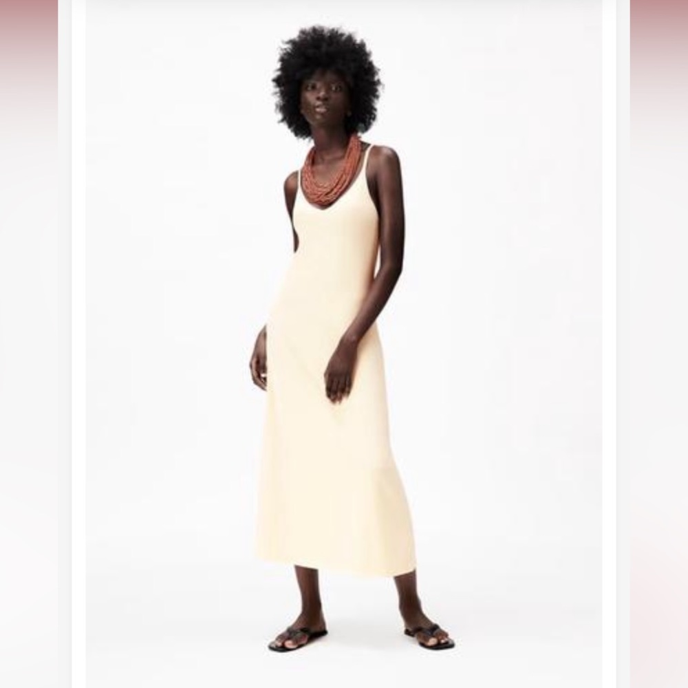 NWT Zara ecru long knit dress - Picture 9 of 14